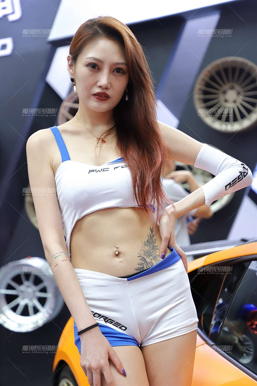 图片[3]-白色抹胸 蓝色背带 制服-流行馆